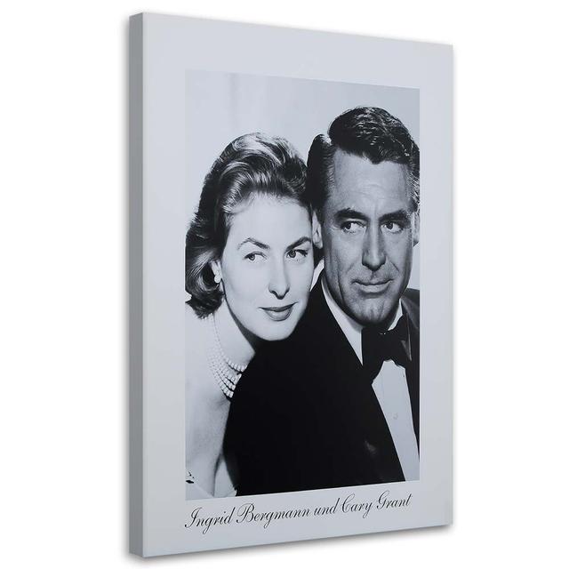 Leinwandbild Ingrid Bergmann and Cary Grant 15975 Rosalind Wheeler Größe: 100 cm H x 70 cm B x 2 cm T on Productcaster.