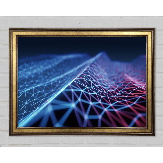 Isometric Grid In 3 Dimensional View - Single Picture Frame Art Prints Ivy Bronx Size: 21.1cm H x 29.7cm W x 1.5cm D on Productcaster.