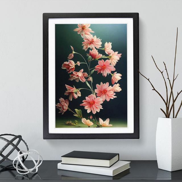 Alluring Flowers - Single Picture Frame Print Marlow Home Co. Size: 64cm H x 46cm W x 2cm D, Frame Colour: Black on Productcaster.