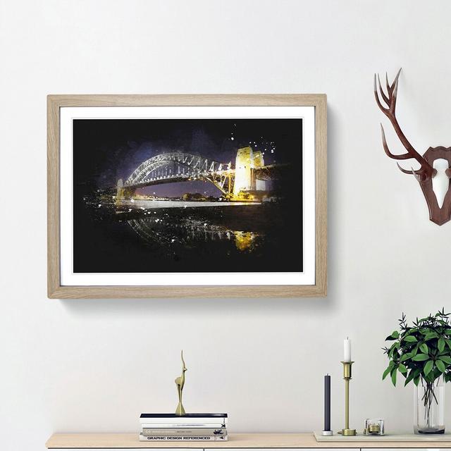 Sydney Harbour Bridge Australia - Picture Frame Graphic Art Print East Urban Home Frame Option: Oak Framed, Size: 24cm H x 33cm W x 2cm D on Productcaster.