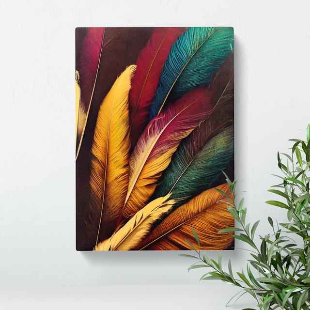 Phenomenal Feathers World Menagerie Format: Wrapped Canvas, Size: 50cm H x 35cm W, Matte Colour: No Matte on Productcaster.