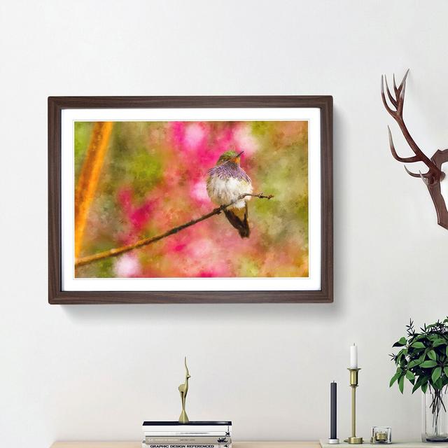 Hummingbird - Picture Frame Graphic Art Print East Urban Home Frame Option: Walnut Framed, Size: 48cm H x 65cm W x 2cm D on Productcaster.