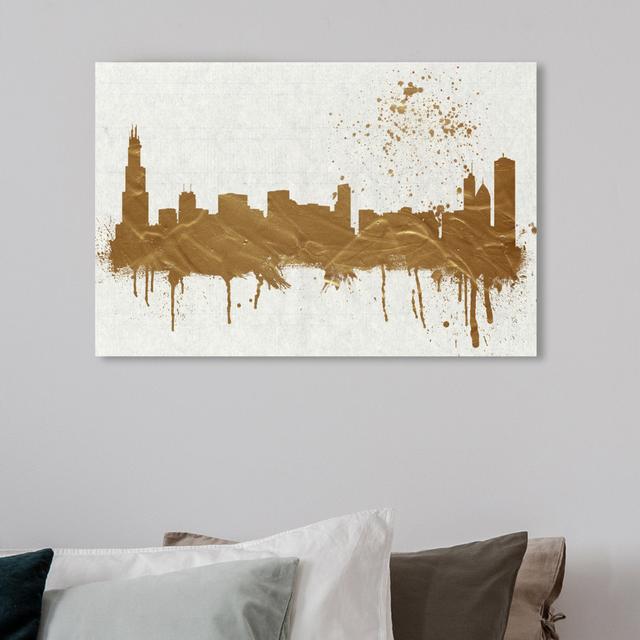 'Chicago Skyline' Graphic Art on Wrapped Canvas East Urban Home Size: 50.8 cm H x 76.2 cm W on Productcaster.