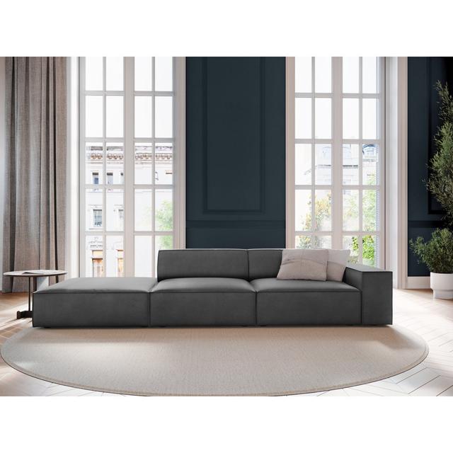 Sofa Isa Brayden Studio Stoff: Samt, Polsterfarbe: Grey on Productcaster.