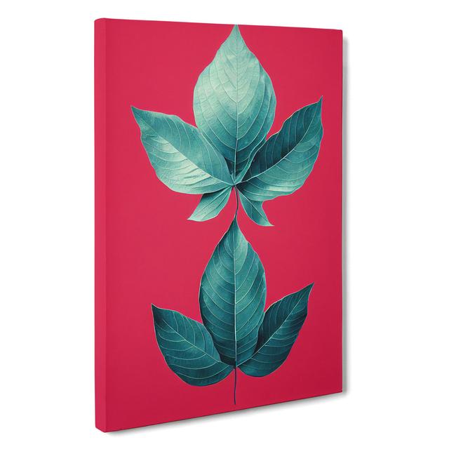 Precious Leaves - Wrapped Canvas Print ClassicLiving Size: 50cm H x 35cm W on Productcaster.