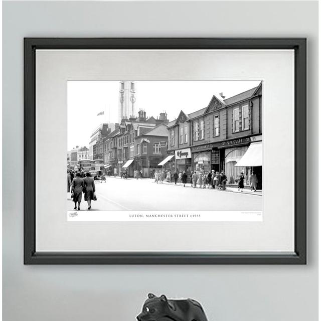 'Luton, Manchester Street C1955' - Picture Frame Photograph Print on Paper The Francis Frith Collection Size: 28cm H X 36cm W x 2cm D on Productcaster.