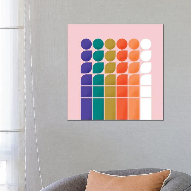 Colorful Changing Shapes by Show Me Mars - Gallery-Wrapped Canvas Giclée on Canvas Isabelline Format: Canvas, Size: 66.04cm H x 66.04cm W x 3.81cm D on Productcaster.