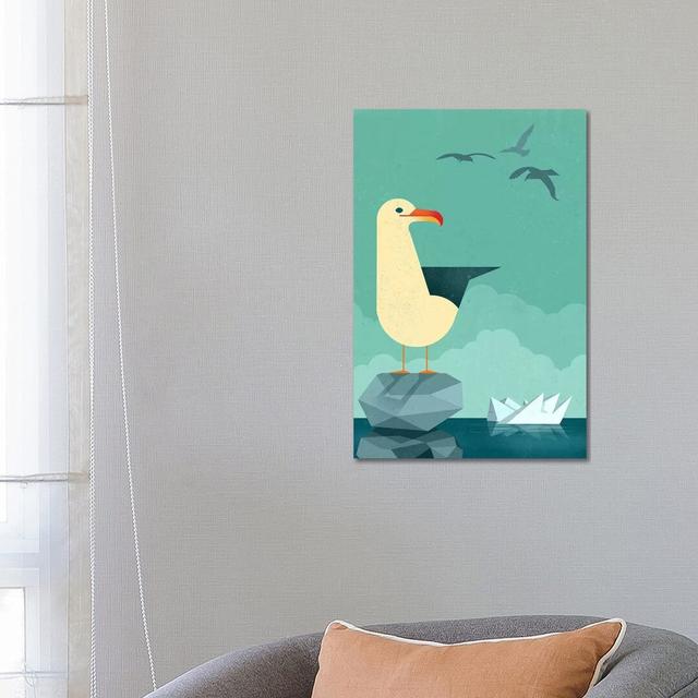 Seagull by Dieter Braun - Graphic Art Print on Canvas House of Hampton Format: Wrapped Canvas, Size: 66.04cm H x 45.72cm W x 3.81cm D on Productcaster.