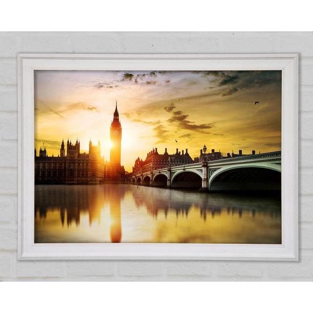 Sunset Through Big Ben Framed Print Bright Star Size: 29.7cm H x 42cm W x 1.5cm D on Productcaster.