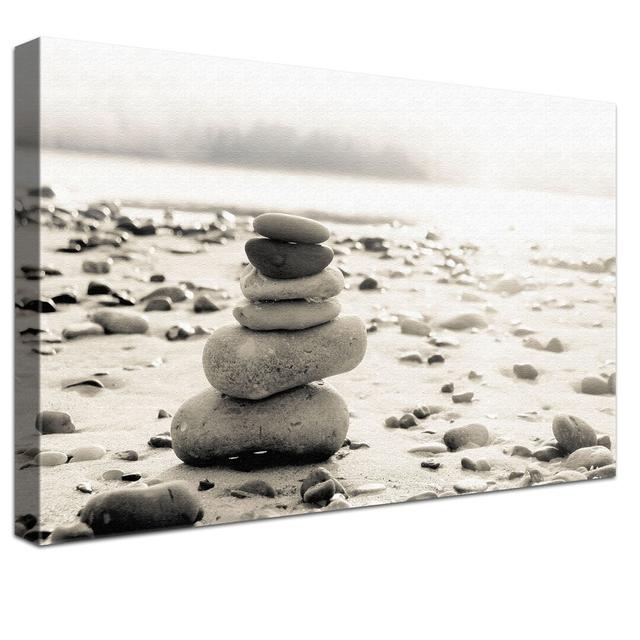 Stones Graphic Art Print on Canvas East Urban Home Size: 150cm L x 100cm W x 2cm D on Productcaster.