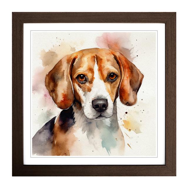 Beagle Watercolour No.1 Marlow Home Co. Format: Walnut on Productcaster.