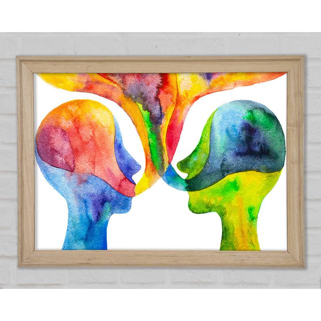 Soul Connection In Watercolour Framed Print Ivy Bronx Size: 29.7cm H x 42cm W x 1.5cm D on Productcaster.