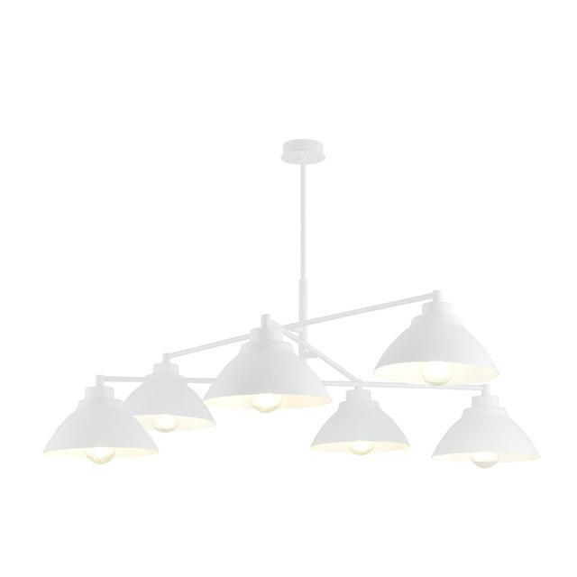 Ilbert 6 - Light Cone Chandelier with Accents Brayden Studio Shade Colour: White on Productcaster.