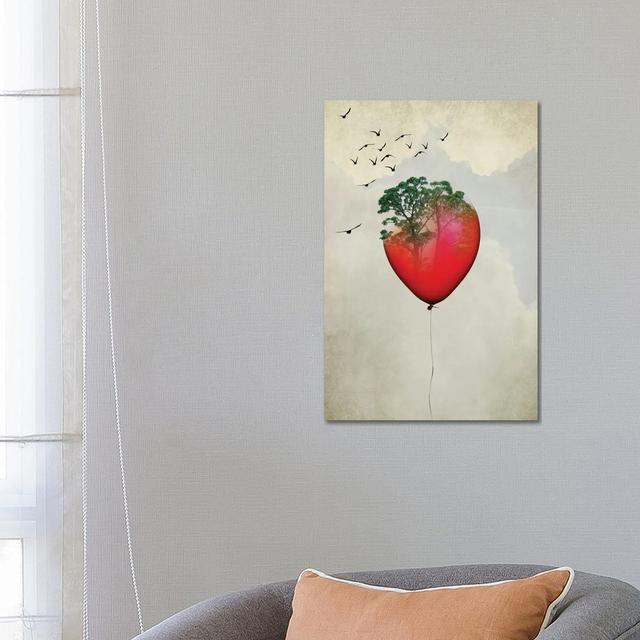 Red Balloon by Amy & Kurt Berlin - Wrapped Canvas Print Rosalind Wheeler Size: 66.04cm H x 45.72cm W x 3.81cm D on Productcaster.