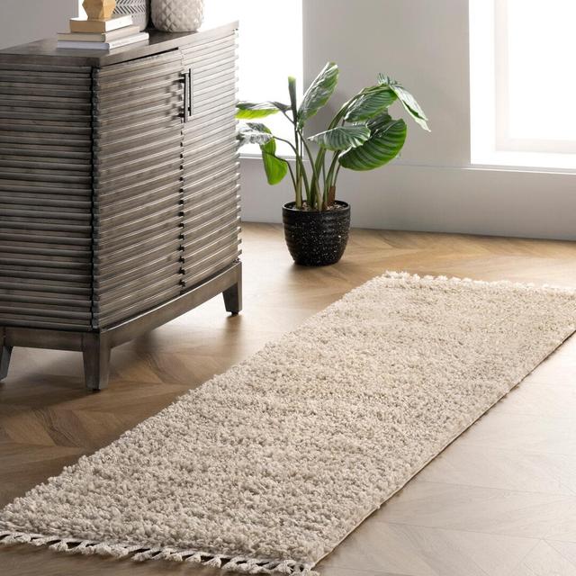 Simms Beige Rug Blue Elephant Rug Size: Runner 2' 6" x 6' 3" on Productcaster.