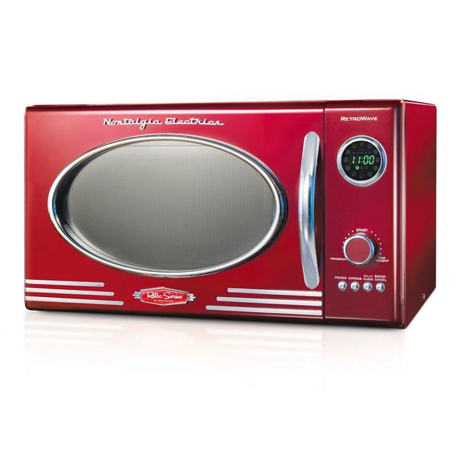 Nostalgia 25 L 900W Countertop Microwave Nostalgia Colour/Finish: Red on Productcaster.