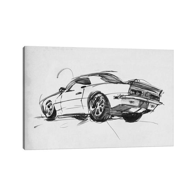 Classic Car Sketch II by Annie Warren - Wrapped Canvas Print Williston Forge Size: 30.48cm H x 45.72cm W x 1.905cm D on Productcaster.