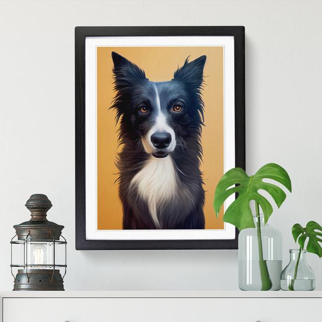 Border Collie Avant Garde - Single Picture Frame Print Marlow Home Co. Format: Black Framed, Size: 46cm H x 34cm W on Productcaster.