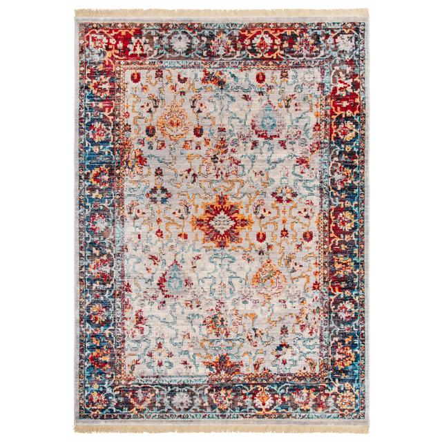 Yasuko Floral Machine Woven Blue Area Rug Bloomsbury Market Rug Size: Rectangle 120 x 170cm on Productcaster.