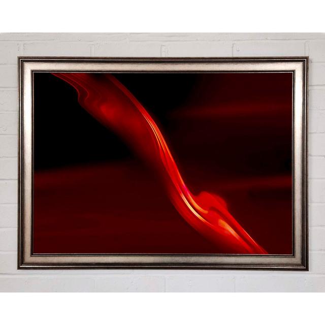 Red Silk Twist Framed Print Ivy Bronx Format: Gunmetal Framed Paper, Size: 42cm H x 59.7cm W x 1.5cm D on Productcaster.