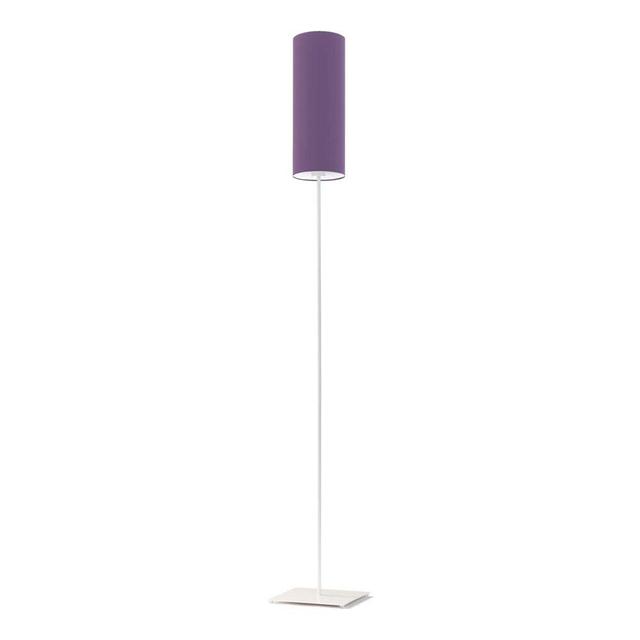 165 cm Stehlampe Florencja Ebern Designs Gestellausführung: Weiß, Schirmfarbe: Violett on Productcaster.