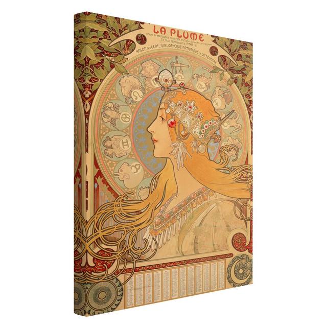 Signs of the Zodiac by Alfons Mucha - Wrapped Canvas Painting Rosalind Wheeler on Productcaster.