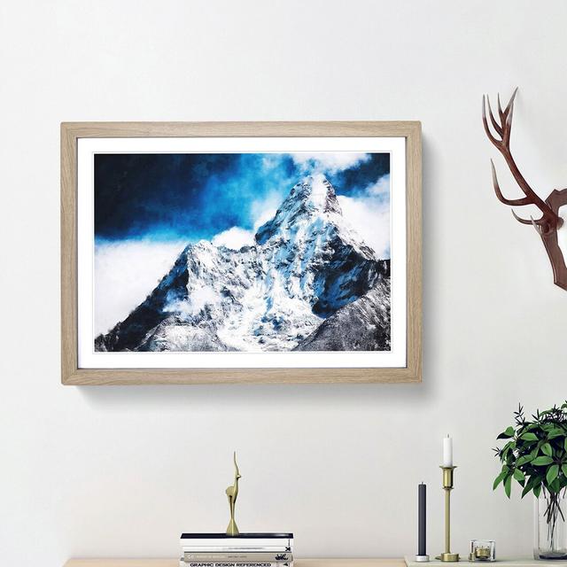 Mount Everest - Picture Frame Graphic Art Print East Urban Home Frame Option: Oak Framed, Size: 33cm H x 45cm W x 2cm D on Productcaster.