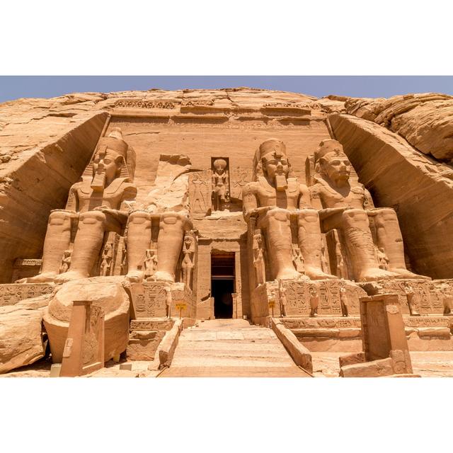 Statues In Front Of Abu Simbel Temple In Aswan Egypt Ebern Designs Size: 20cm H x 30cm W x 3.8cm D on Productcaster.