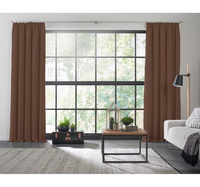 Torquay Eyelet Blackout Thermal Curtains (Set of 2) Ebern Designs Colour: Brown, Size: 145cm Width x 255cm Drop on Productcaster.