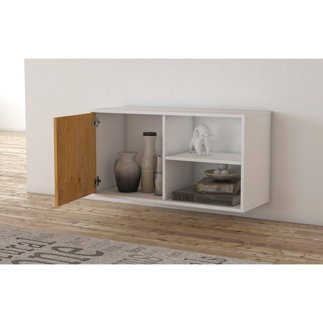 Mikiela TV Stand 17 Stories Colour: Cedar wood/White on Productcaster.