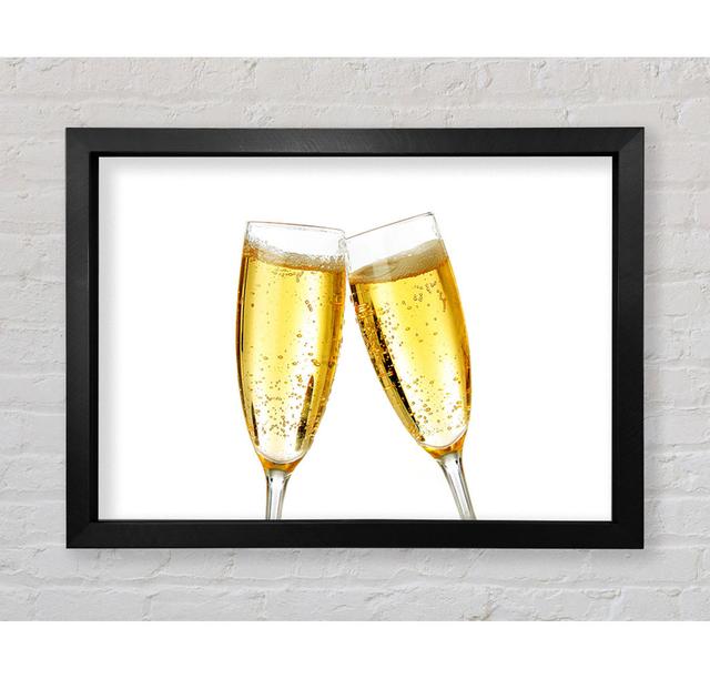 Champagne Glass Cheer - Single Picture Frame Art Prints Bright Star Size: 42cm H x 59.7cm W x 3.4cm D on Productcaster.