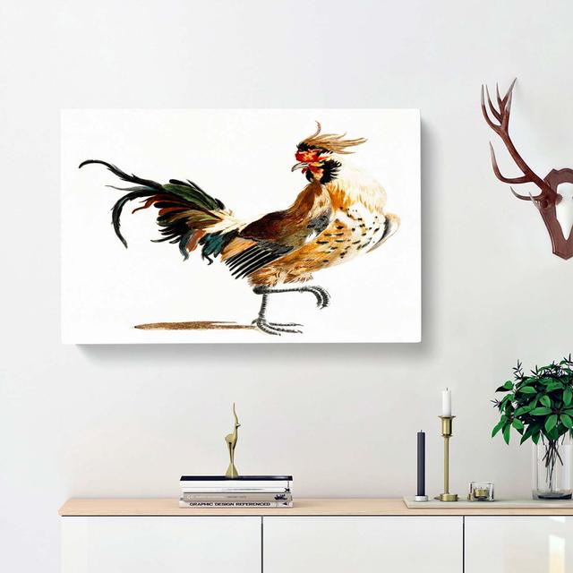 A Rooster by Johan Teyler - Wrapped Canvas Painting Print East Urban Home Size: 50cm H x 76cm W x 3cm D on Productcaster.