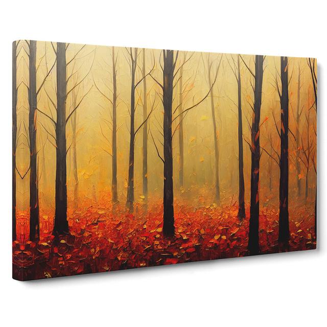 Fanciful Autumn Forest - Wrapped Canvas Print Alpen Home Size: 40cm H x 60cm W x 3cm D on Productcaster.