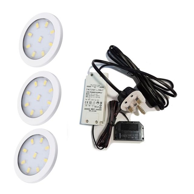 LED Light ORBIT XL White (Set of 3) Symple Stuff Colour Temperature: 3000K on Productcaster.