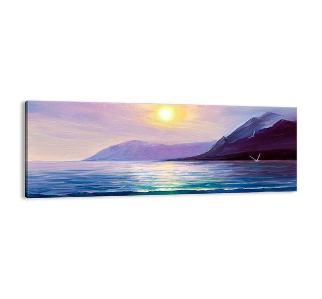 'Water and Air Crystal' - Unframed Panoramic Graphic Art Print on Canvas Highland Dunes Size: 50cm H x 140cm W x 1.8cm D on Productcaster.