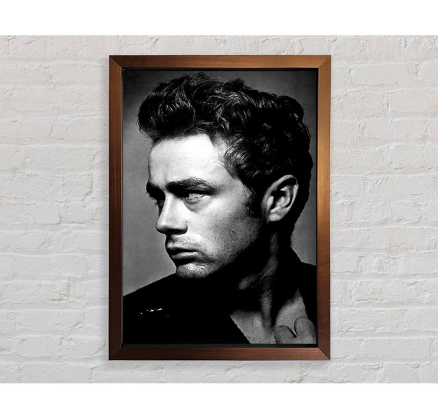 James Dean Classic B N W Framed Print Ebern Designs Size: 100cm H x 141.4cm W on Productcaster.