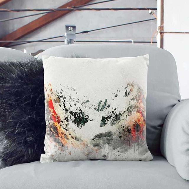 Alpenglow upon the Mountains Cushion with Filling East Urban Home Size: 55 x 55 cm, Backing Colour: Stone on Productcaster.