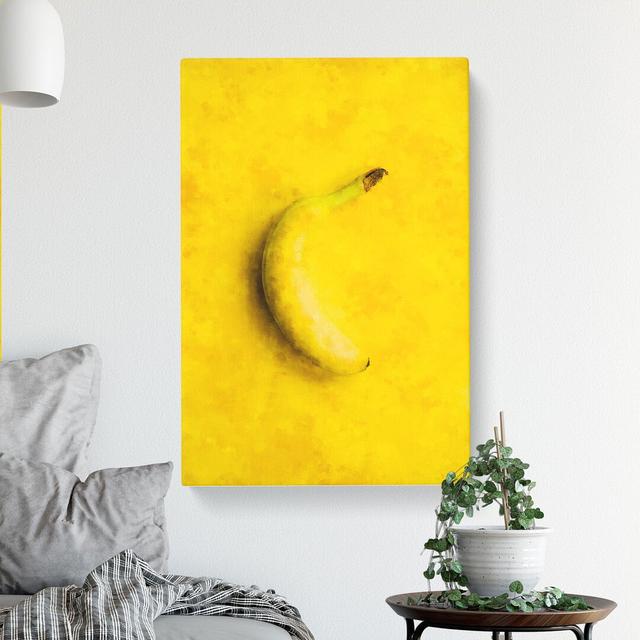 Yellow Banana - Wrapped Canvas Print East Urban Home Size: 50cm H x 35cm W x 3cm D on Productcaster.