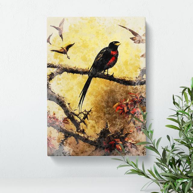 Vintage Bird No.2 - Wrapped Canvas Graphic Art ClassicLiving Size: 76cm H x 50cm W x 3cm D on Productcaster.