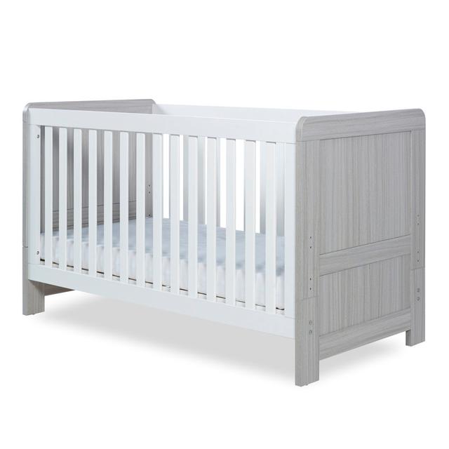 Pembrey Cot Bed and All Seasons Premium Pocket Sprung Mattress Ickle Bubba Colour: Ash Grey/White on Productcaster.