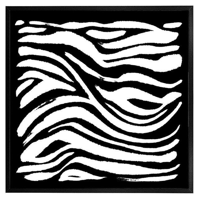 Arnya Zebra Print - Single Picture Frame Print Fairmont Park Size: 51cm H x 51cm W x 4cm D, Format: Black Framed on Productcaster.