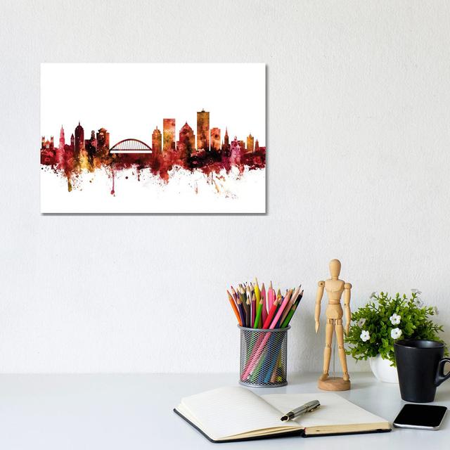 Memphis, Tennessee Skyline by Michael Tompsett - Wrapped Canvas Art Prints Latitude Run Size: 20.32cm H x 30.48cm W x 1.91cm D on Productcaster.