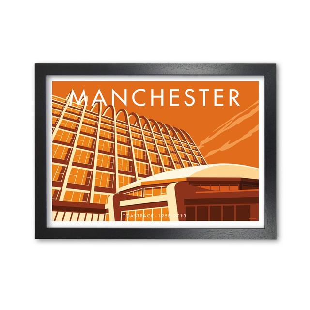 'Manchester Toastrack' Graphict Art East Urban Home Size: 59.4 cm H x 84.1 cm W x 5 cm D, Frame Options: Black on Productcaster.