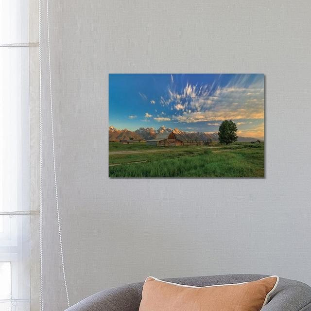 Golden Teton Morning by Bill Sherrell - Wrapped Canvas Print Brambly Cottage Size: 45.72cm H x 66.04cm W x 3.81cm D on Productcaster.