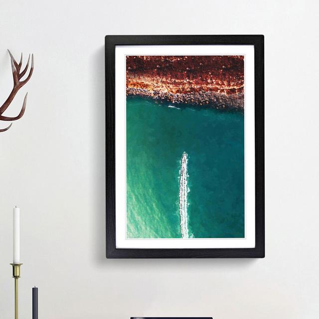 Boat in Abstract - Picture Frame Graphic Art Print East Urban Home Frame Option: Black Framed, Size: 48cm H x 36cm W x 2cm D on Productcaster.