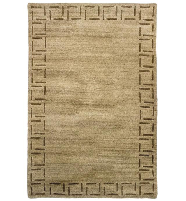 Shaylee Damask Hand-Knotted Rectangle: 187' X 124' Beige Area Rug August Grove on Productcaster.