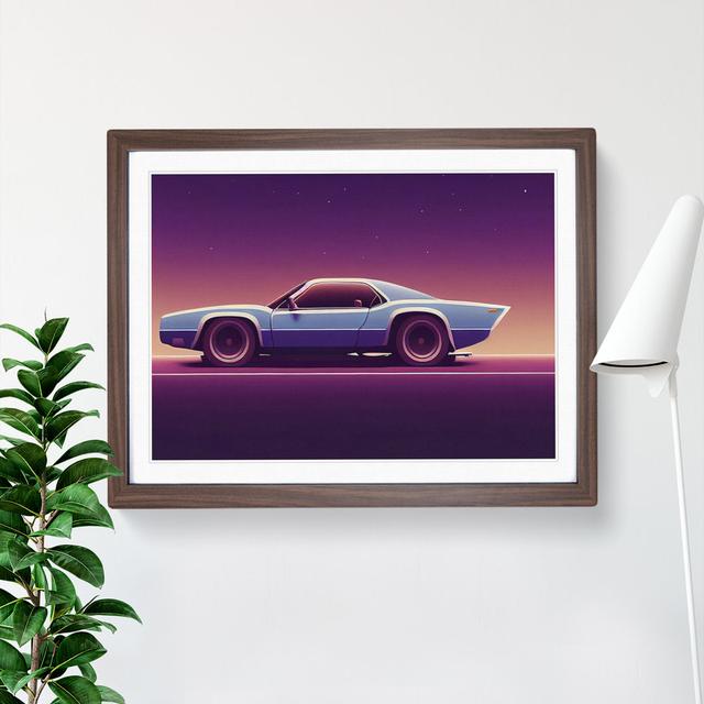 Neon Concept Car Vol.2 - Picture Frame Graphic Art 17 Stories Size: 34cm H x 46cm W, Frame Colour: Brown on Productcaster.