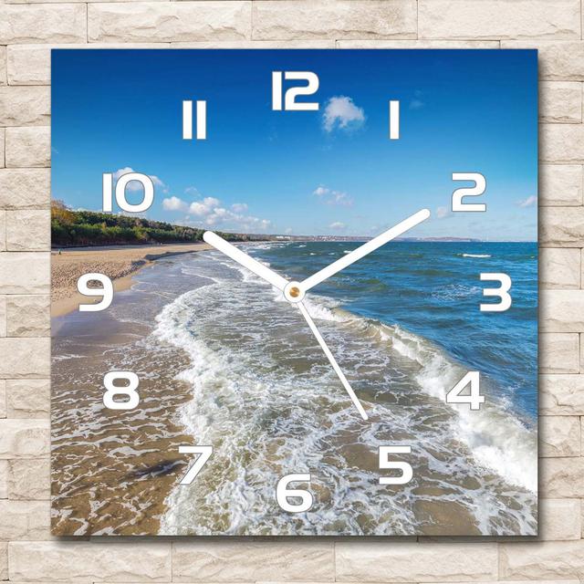 Haseeba Silent Wall Clock East Urban Home Colour: White on Productcaster.