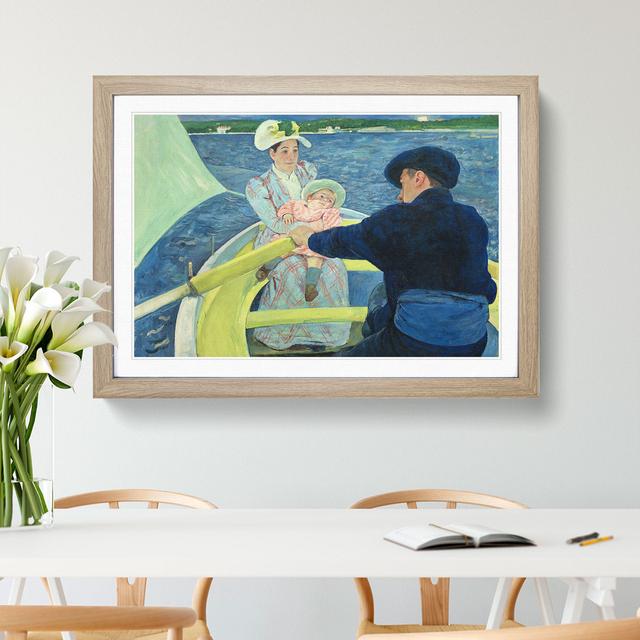 The Boating Party by Mary Cassatt - Picture Frame Painting East Urban Home Frame Option: Oak Framed, Size: 48cm H x 65cm W x 2cm D on Productcaster.