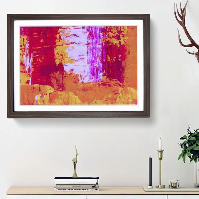 Abstract Art Painting Vol.193 by S.Johnson - Picture Frame Painting Print East Urban Home Size: 27cm H x 36cm W x 2cm D, Frame Option: Walnut Framed on Productcaster.